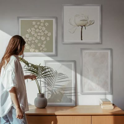 Galleria a parete Fiori alla moda, texture boho