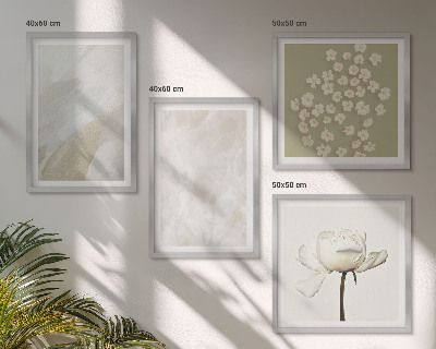 Galleria a parete Fiori alla moda, texture boho