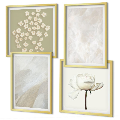 Galleria a parete Fiori alla moda, texture boho