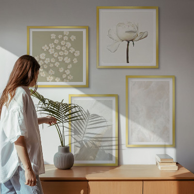 Galleria a parete Fiori alla moda, texture boho