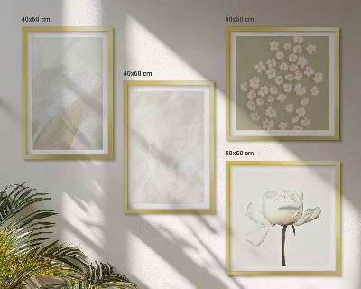Galleria a parete Fiori alla moda, texture boho