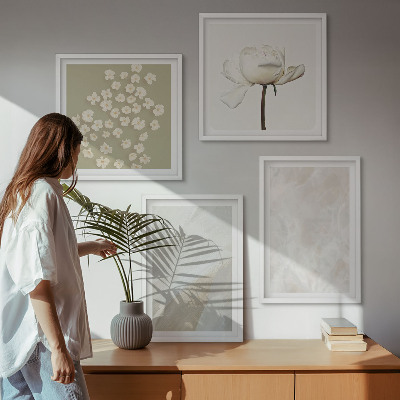 Galleria a parete Fiori alla moda, texture boho