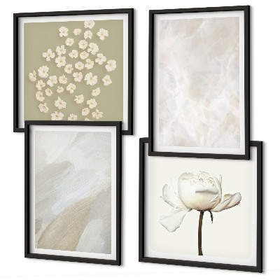 Galleria a parete Fiori alla moda, texture boho