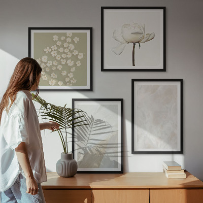 Galleria a parete Fiori alla moda, texture boho