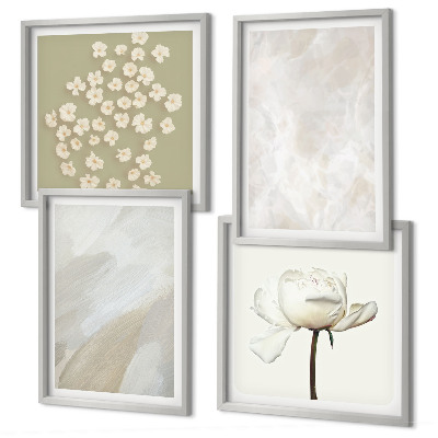 Galleria a parete Fiori alla moda, texture boho