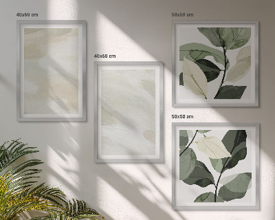 Composizione di 4 quadri Colori vivaci e astratti in stile boho