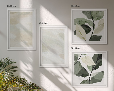 Composizione di 4 quadri Colori vivaci e astratti in stile boho