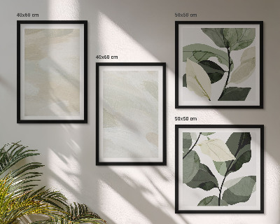 Composizione di 4 quadri Colori vivaci e astratti in stile boho
