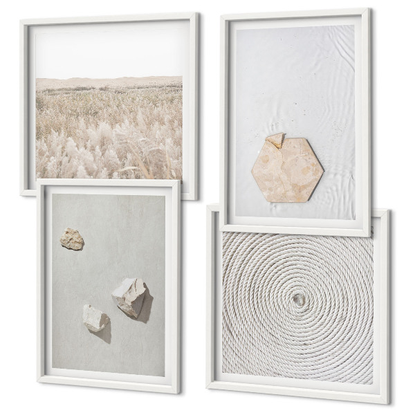 Polittico con cornice Texture leggere e boho effetto sabbia
