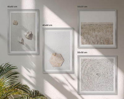 Polittico con cornice Texture leggere e boho effetto sabbia