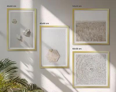 Polittico con cornice decorazione da parete con texture leggera effetto sabbia in stile boho