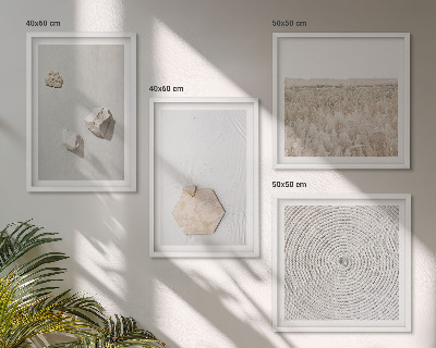 Polittico con cornice Texture leggere e boho effetto sabbia