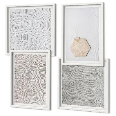 Galleria a parete con texture leggere in stile boho effetto sabbia