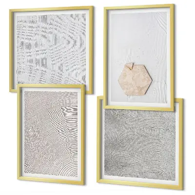 Galleria a parete con texture leggere in stile boho effetto sabbia