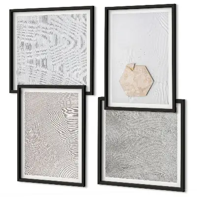Galleria a parete con texture leggere in stile boho effetto sabbia