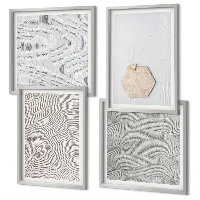 Galleria a parete con texture leggere in stile boho effetto sabbia