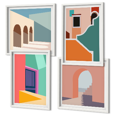 Galleria a parete Illustrazioni colorate della città