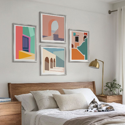 Galleria a parete Illustrazioni colorate della città