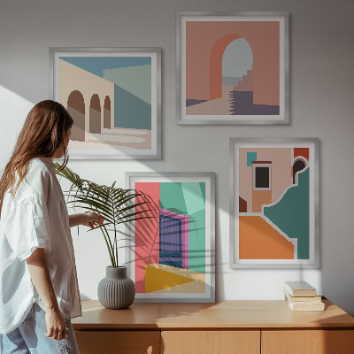 Galleria a parete Illustrazioni colorate della città
