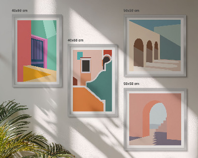 Galleria a parete Illustrazioni colorate della città