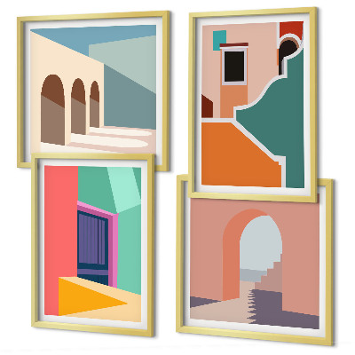 Galleria a parete Illustrazioni colorate della città