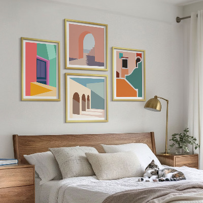 Galleria a parete Illustrazioni colorate della città