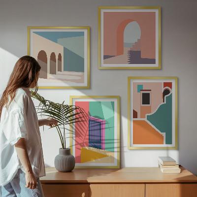 Galleria a parete Illustrazioni colorate della città