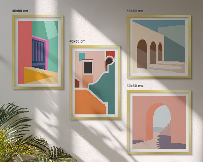 Galleria a parete Illustrazioni colorate della città