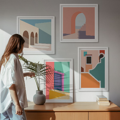 Galleria a parete Illustrazioni colorate della città