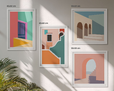Galleria a parete Illustrazioni colorate della città