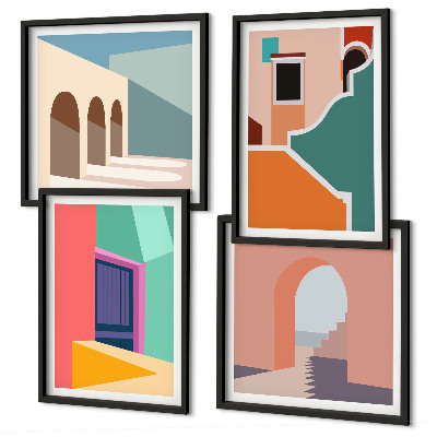 Galleria a parete Illustrazioni colorate della città