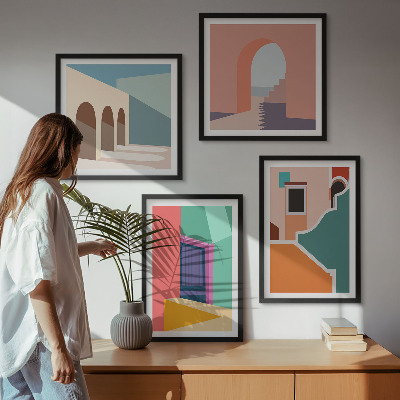 Galleria a parete Illustrazioni colorate della città