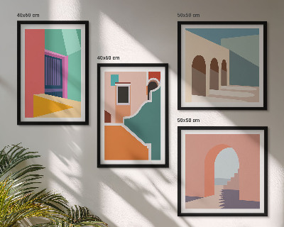Galleria a parete Illustrazioni colorate della città