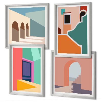 Galleria a parete Illustrazioni colorate della città