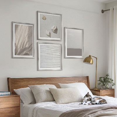 Polittico con cornice Delicate trame boho ispirate alla natura.