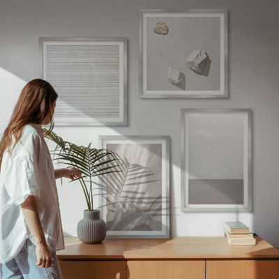 Polittico con cornice Delicate trame boho ispirate alla natura.