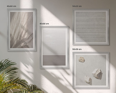 Polittico con cornice Delicate trame boho ispirate alla natura.