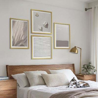 Polittico con cornice Delicate trame boho ispirate alla natura.