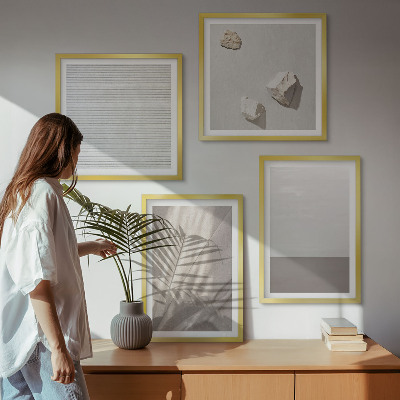 Polittico con cornice Delicate trame boho ispirate alla natura.