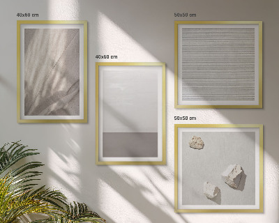 Polittico con cornice Delicate trame boho ispirate alla natura.