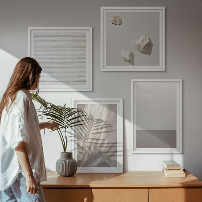 Polittico con cornice Delicate trame boho ispirate alla natura.