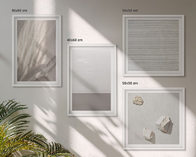 Polittico con cornice Delicate trame boho ispirate alla natura.