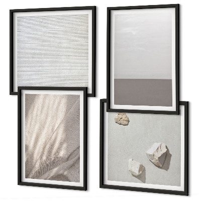 Polittico con cornice Delicate trame boho ispirate alla natura.