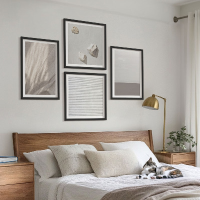 Polittico con cornice Delicate trame boho ispirate alla natura.