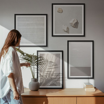 Polittico con cornice Delicate trame boho ispirate alla natura.