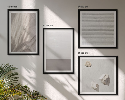 Polittico con cornice Delicate trame boho ispirate alla natura.