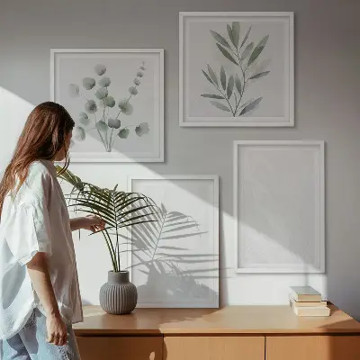 Galleria a parete struttura in marmo con ramoscelli pastello