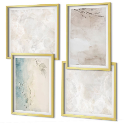 Composizione di 4 quadri texture di pittura ad acquerello
