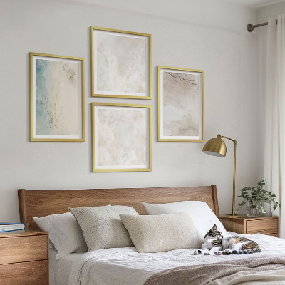 Composizione di 4 quadri texture di pittura ad acquerello