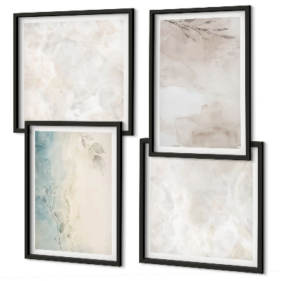 Composizione di 4 quadri texture di pittura ad acquerello